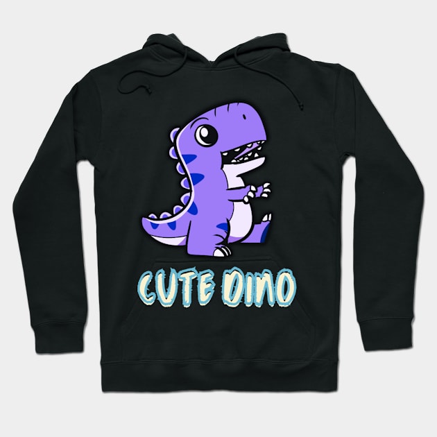 cute dino Hoodie by bahullah_art